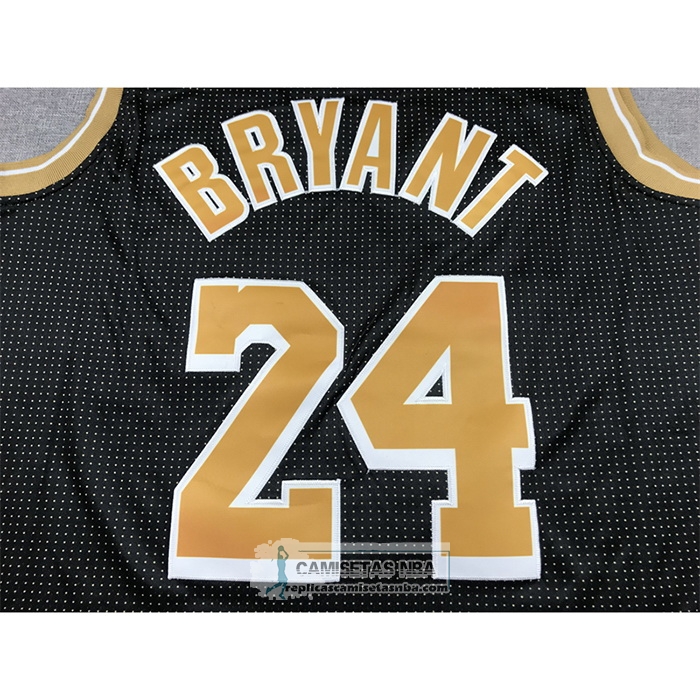 Camiseta Los Angeles Lakers Kobe Bryant NO 24 Select Series Oro Negro